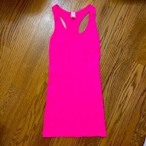 hot pink body con dress